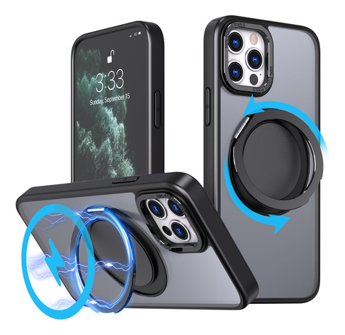 Funda Giratoria Negra Para iPhone 11 Pro