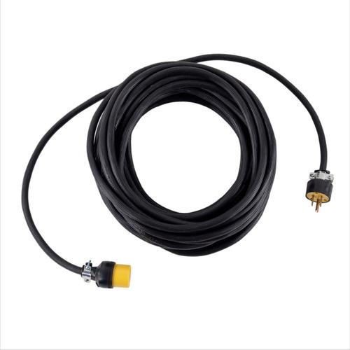 Extension Uso Rudo 30 Metros Calibre 10 De 3 Líneas Color Negro