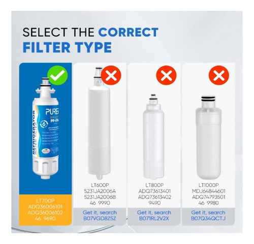 Filtro Agua Refrigerador Pureplus Compatib Lt700p Lg, 469690