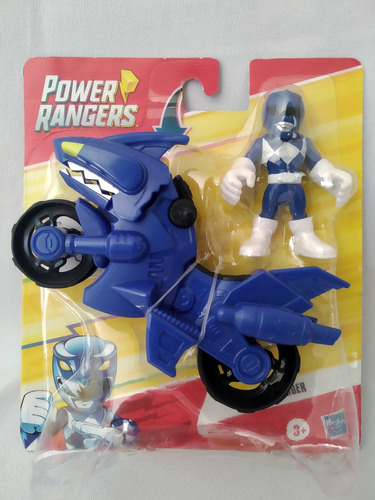  Power Ranger Azul  Con Moto Power Rangers Playskool Heroes 