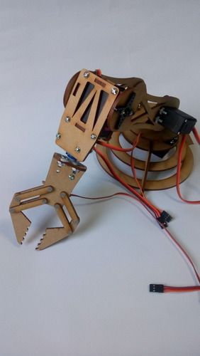 Brazo Robotico 5 Grados Sirio Con Servos Para Armar. Arduino