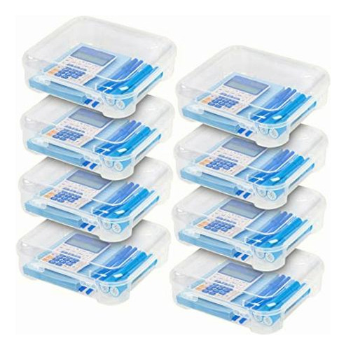 Iris 6 X 6 Portable Project Case, 8 Pack, Clear