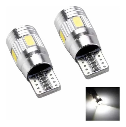 Imagen 3 de 5 de Led T10 Lampara Posición Canbus Cob 6smd Con Lupa