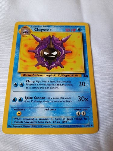 Cloyster 32/62 De Pokemon Tcg,original.