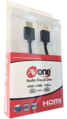 Cable Hdmi Slim 1m Av-one Soporta 4k. 