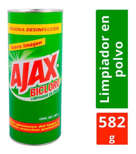 Limpiador En Polvo Multiusos Ajax Bicloro 582 Gr 12 Piezas