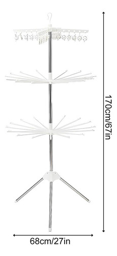 Tendedero Plegable Con Clips Tendedero Ajustable Con Rotació