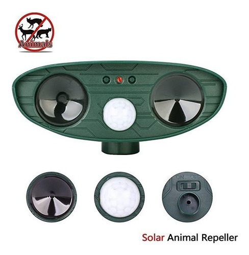 Disuasor Ultrasónico Para Gatos Con Sensor De Movimiento Y F