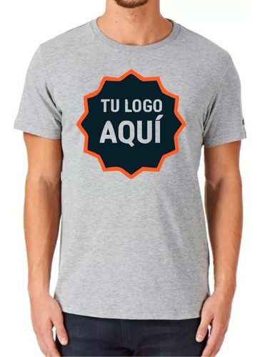 10 Remeras Gris Sublimadas Personalizadas Foto Imagen Logo 