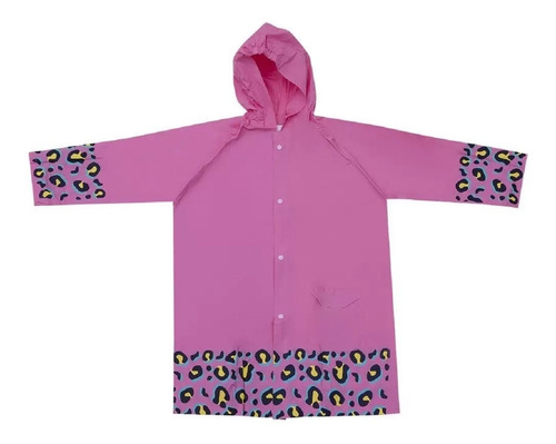 Imagem 1 de 5 de Capa De Chuva Infantil Rosa Oncinha Tam P Pimpolho 9065-p