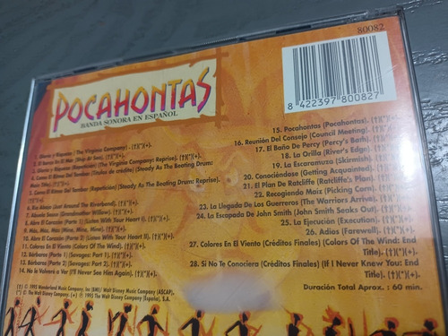 Pocahontas ( Cd ) Banda Sonora En Español (Usado)