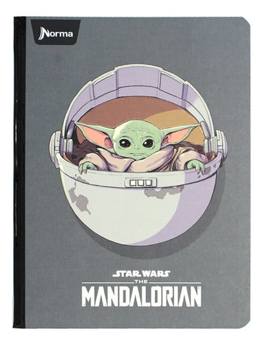 Cuaderno Cuadriculado Mandalorian Baby Yoda 100h Unidad