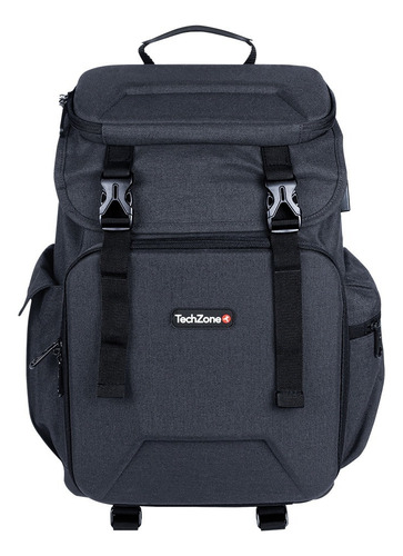 Mochila Techzone Gris Glory Para Laptop 15.6 Con Puerto Usb