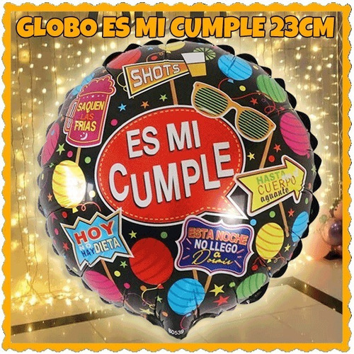 Pack X 10 Globo Es Mi Cumple 9 PuLG Feliz Cumpleaños