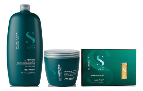 Shampoo 1000ml + Masc + Ampollas Sos Alfaparf Reconstruction