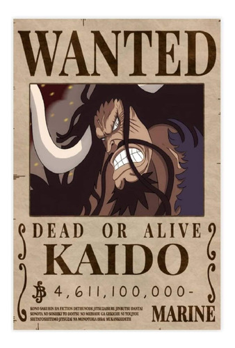 Anime Wanted Cuadro 29x19 Mdf One Piece Kaido 4.611.100.000