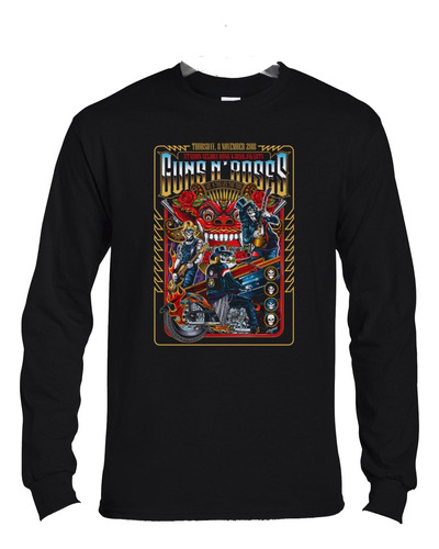 Polera Ml Guns N Roses Jakarta Rock Abominatron