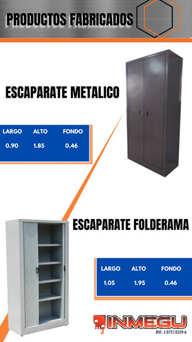 Escaparate Metálico Con Entrepaños Graduables 