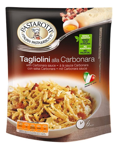 Macarrão Italiano Tagliolini a Carbonara Pastarotti 175g