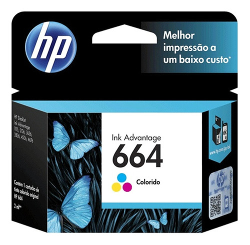 Cartucho Hp 664 Deskjet F6v28al Tricolor