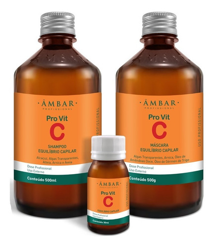Kit Anticaspa Pro Vitamina C Âmbar 500ml