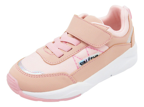 Tenis Tropicana Para Niña Con Puntera Ajuste Contactel Rosa Pastel