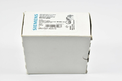 Siemens 3rv1021-4da10 Circuit Breaker Motor Starter 3zx1012-