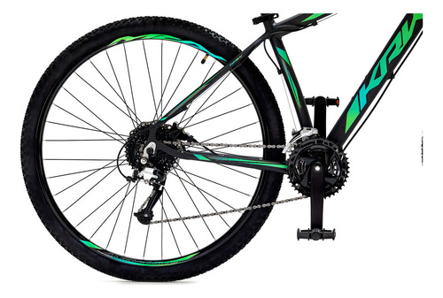 Bicicleta Aro 29 Krw Alumínio 27vel Hidráulico Com Trava S9 Cor Preto/verde