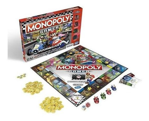 Imagen 3 de 3 de Monopoly Monopolio Gamer Mario Kart Juego De Mesa
