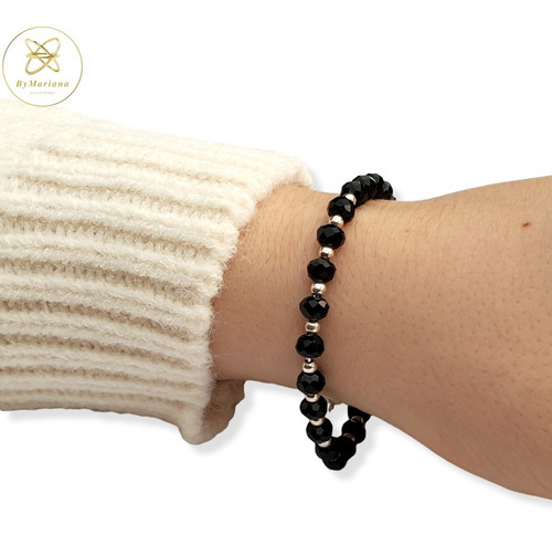 Imagen 2 de 6 de Pulsera Plata Con Onix