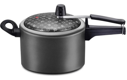 Panela De Pressão Antiaderente 3l Magnific Grafite Panelux Cor Preto
