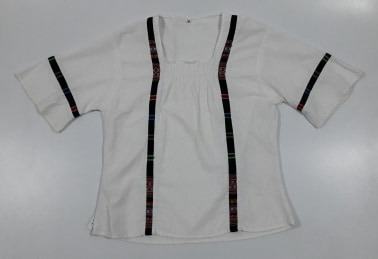 Imagen 4 de 4 de Camisola Blusa Aguayo Tiras 100% Algodón Lienzo Artesanal