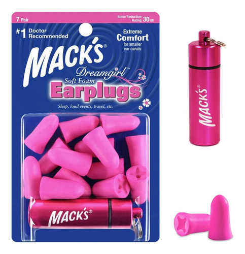 Tapón P/ Oído Pequeño Mack's - Reducción De Ruido 14u + Case