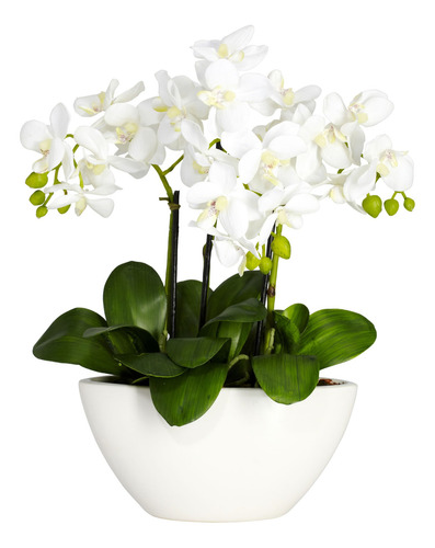 Arreglo Floral Con Forma De Halaenopsis Casi Natural, 38 Cm,