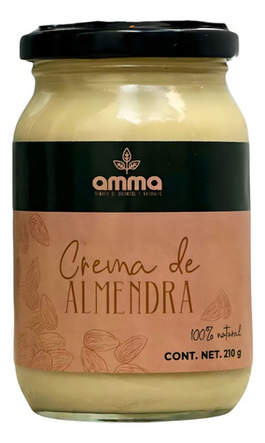 Crema De Almendras Natural Untable Sin Azúcar Amma