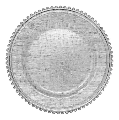 Plato De Cristal Con Diseño De Punto De Cruz, 13 Pulgadas, C