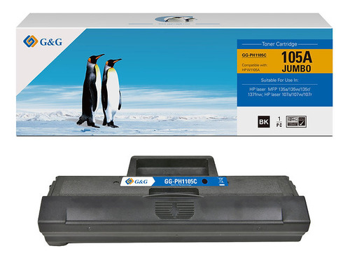 Imagen 1 de 2 de Toner Cartridge Hp 105a Jumbo Extra 5.000 Páginas