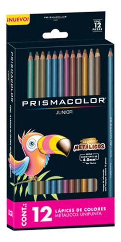 Lápices De Color Prismacolor Jr. 12 Colores Metálicos