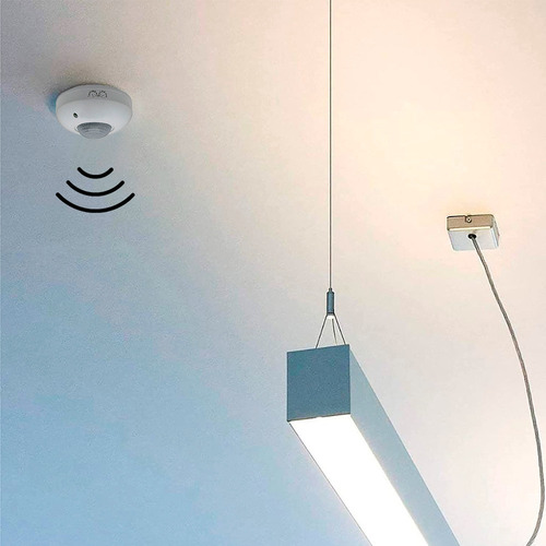 Imagen 10 de 10 de Sensor De Movimiento Infrarrojo 360° Sobreponer Techo Pared
