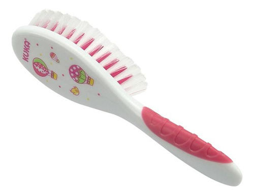 Kit Escova + Pente Infantil Kuka Soft Cor Rosa
