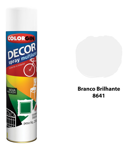 Tinta Spray Multiuso Colorgin Decor 360ml Varias Cores