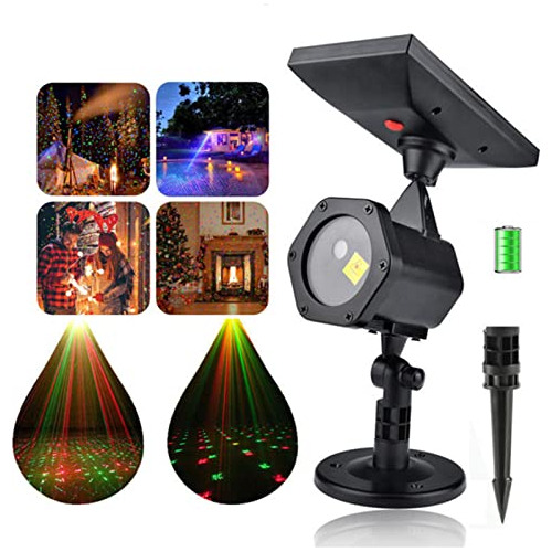 Luces De Energía Solar Led, Proyector De Navidad, Foco...