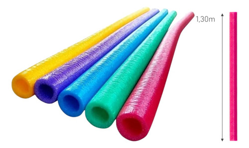 Kit Com 6 Isotubos Blindados + 1 Rede 2,44m / 2,50m Para Cama Elástica Pula Pula Val Brinquedos