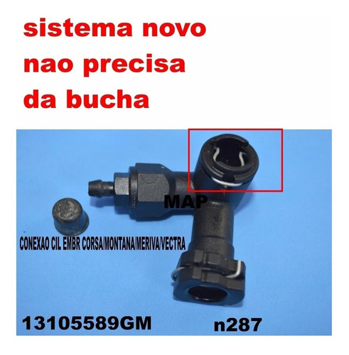 Imagem 3 de 8 de Conector Cotovelo Do Atuador Da Embreagem Corsa/vectra Gm