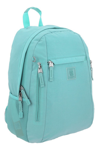 Mochila Grande Zilp Turquesa Multiples Bolsillos