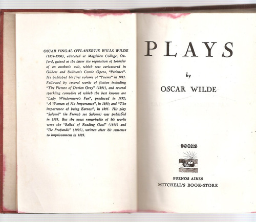 Plays - Wilde - Mitchell's