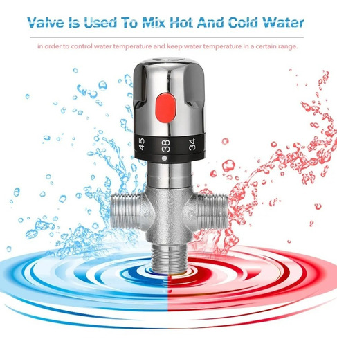 Imagen 2 de 10 de Valvula Termostatica Para Termotanque Solar - 3 Vías