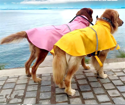 Azuldimen Impermeable Para Perros Chaqueta De Lluvia Ligera