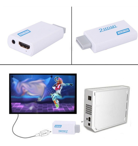 Imagen 5 de 5 de Adaptador Conector Hdmi Nintendo Wii Reescalador Conversor