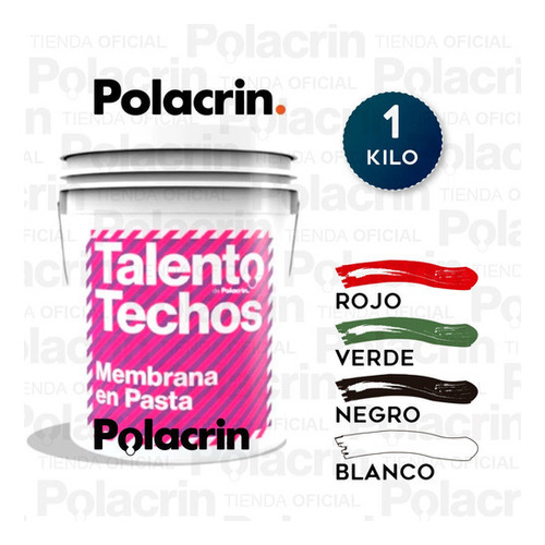 Membrana Impermeabilizante 1 Lt Techos Polacrin Rendidora Color Verde